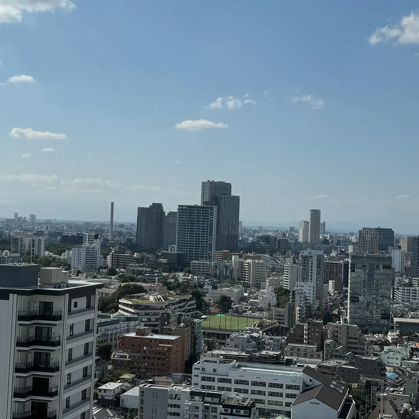 港区白金のタワーマンションからの景色。